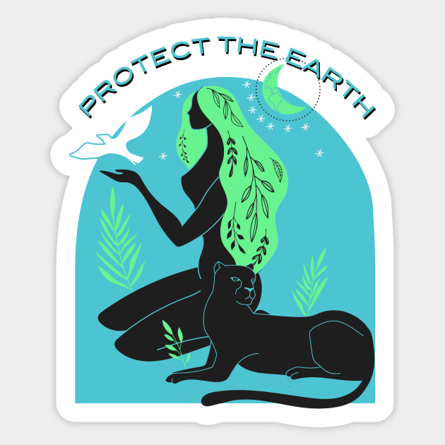 Protect the Earth Sticker by PalmGallery